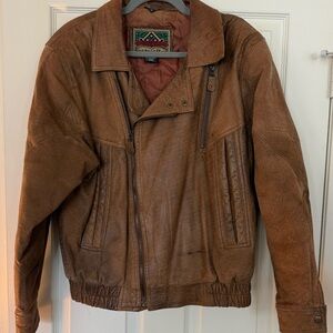 Anchor Blue Tan Bomber Jacket